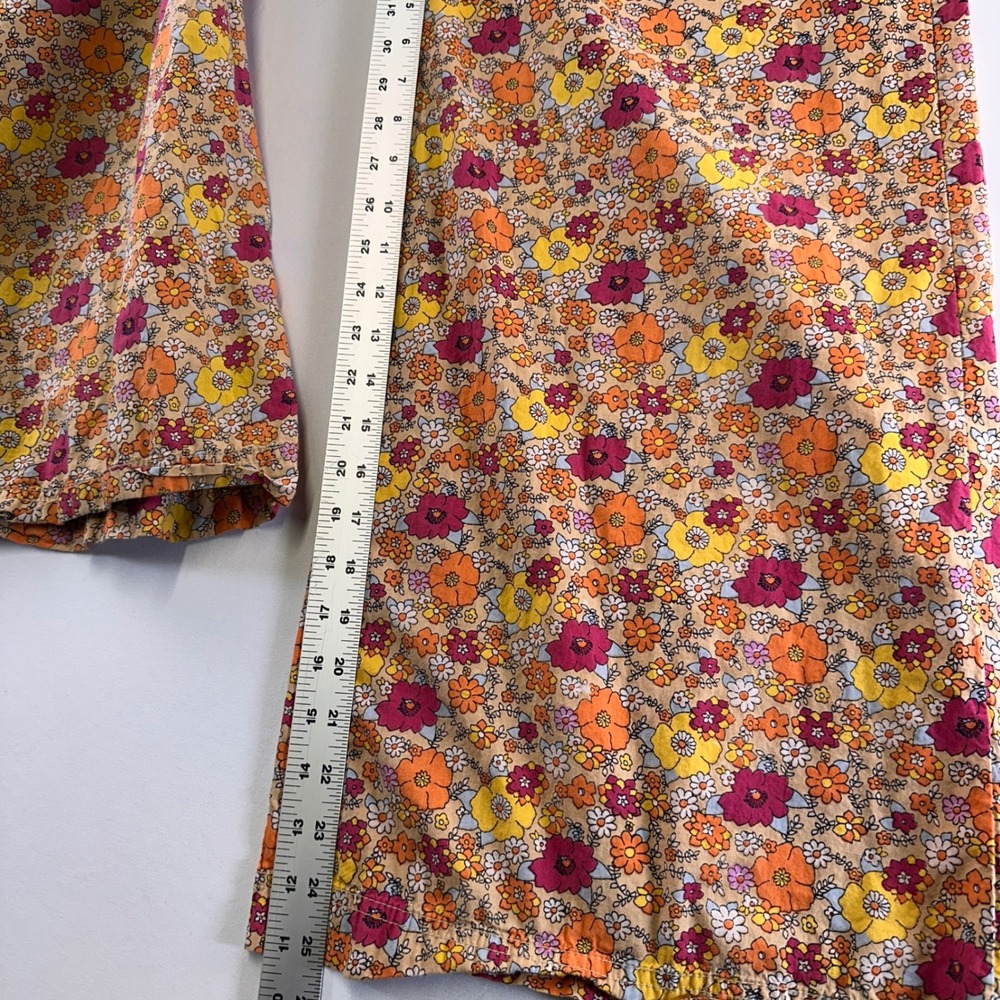 Free People Flower Power Wide Leg Crop Pants Boho 70s inspired Festival Rare 6 - Picture 9 of 13